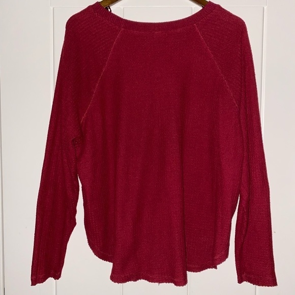 Wild Fable Waffle Knit Round Neck Relaxed Fit Women Shirt Size Large Comfort‎ - Picture 3 of 7